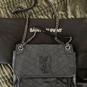 Saint Laurent Black Quilted Leather Bag